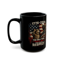 Load image into Gallery viewer, Patriotic Cat Saluting an Eagle Coffee Mug - America 250
