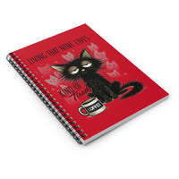 Load image into Gallery viewer, Living That Nine Lives Kinda Tired - Spiral Notebook
