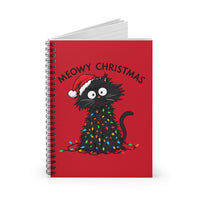 Load image into Gallery viewer, Meowy Christmas - Spiral Notebook
