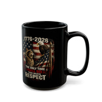 Load image into Gallery viewer, Patriotic Cat Saluting an Eagle Coffee Mug - America 250