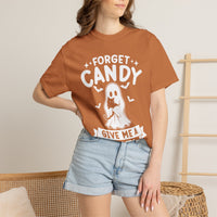Load image into Gallery viewer, Forget Candy Give Me a Cat Halloween T-Shirt