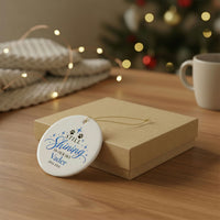 Load image into Gallery viewer, Personalized Cat Memorial Ornament – Still Shining in Our Sky – Blue