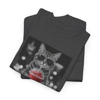 Load image into Gallery viewer, Cat Drinking Patriotic Slushie