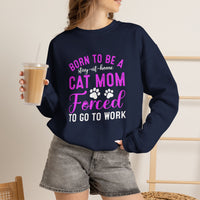 Load image into Gallery viewer, Forced to Go to Work – Funny Cat Mom Sweatshirt