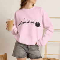 Load image into Gallery viewer, Santa's Cat Sleigh – Funny Christmas Cat Sweatshirt