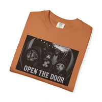 Load image into Gallery viewer, Cat Gang, Open The Door - Summer BBQ Edition T-Shirt