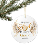 Load image into Gallery viewer, Personalized Cat Memorial Ornament – I Have an Angel in Heaven