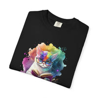 Load image into Gallery viewer, Neon Grumpy Reading Cat