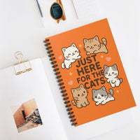Load image into Gallery viewer, Just Here For The Cats- Spiral Notebook
