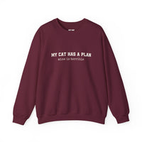 Load image into Gallery viewer, My Cat Has a Plan, Mine is Terrible – Funny Cat Sweatshirt