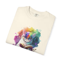 Load image into Gallery viewer, Neon Grumpy Reading Cat