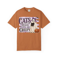 Load image into Gallery viewer, Cats Because People Are Creepy Halloween Cat T-Shirt
