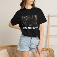 Load image into Gallery viewer, Open The Door – Black Cat Gang T-Shirt