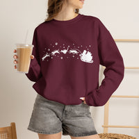 Load image into Gallery viewer, Santa's Cat Sleigh – Funny Christmas Cat Sweatshirt