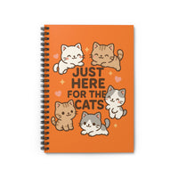 Load image into Gallery viewer, Just Here For The Cats- Spiral Notebook
