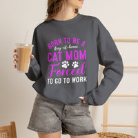 Load image into Gallery viewer, Forced to Go to Work – Funny Cat Mom Sweatshirt