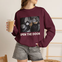 Load image into Gallery viewer, Open The Door – Christmas Cat Gang Sweatshirt