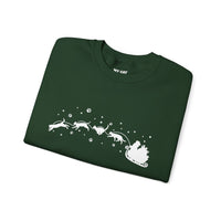 Load image into Gallery viewer, Santa's Cat Sleigh – Funny Christmas Cat Sweatshirt