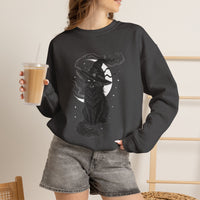 Load image into Gallery viewer, Celestial Witch Cat – Black Cat Halloween Sweatshirt