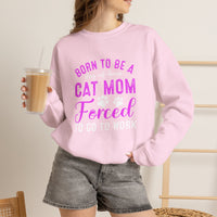 Load image into Gallery viewer, Forced to Go to Work – Funny Cat Mom Sweatshirt
