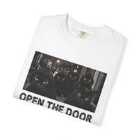 Load image into Gallery viewer, Open The Door – Black Cat Gang T-Shirt