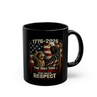 Load image into Gallery viewer, Patriotic Cat Saluting an Eagle Coffee Mug - America 250