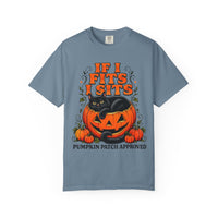 Load image into Gallery viewer, If I Fits I Sits Pumpkin Cat Halloween T-Shirt