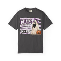 Load image into Gallery viewer, Cats Because People Are Creepy Halloween Cat T-Shirt