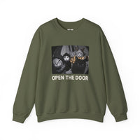 Load image into Gallery viewer, Open The Door – Christmas Cat Gang Sweatshirt
