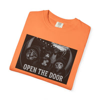 Load image into Gallery viewer, Cat Gang, Open The Door - Summer BBQ Edition T-Shirt