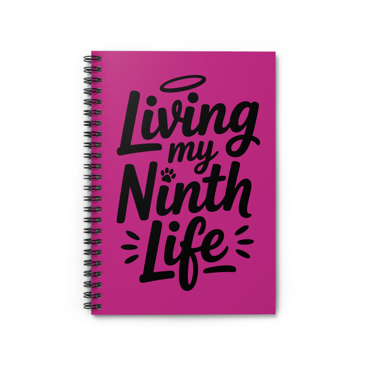 Living My Ninth Life - Spiral Notebook