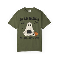 Load image into Gallery viewer, Dead Inside But Still Love Cats Halloween Cat T-Shirt