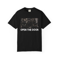 Load image into Gallery viewer, Open The Door – Black Cat Gang T-Shirt