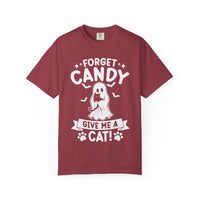 Load image into Gallery viewer, Forget Candy Give Me a Cat Halloween T-Shirt