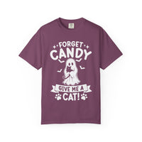 Load image into Gallery viewer, Forget Candy Give Me a Cat Halloween T-Shirt