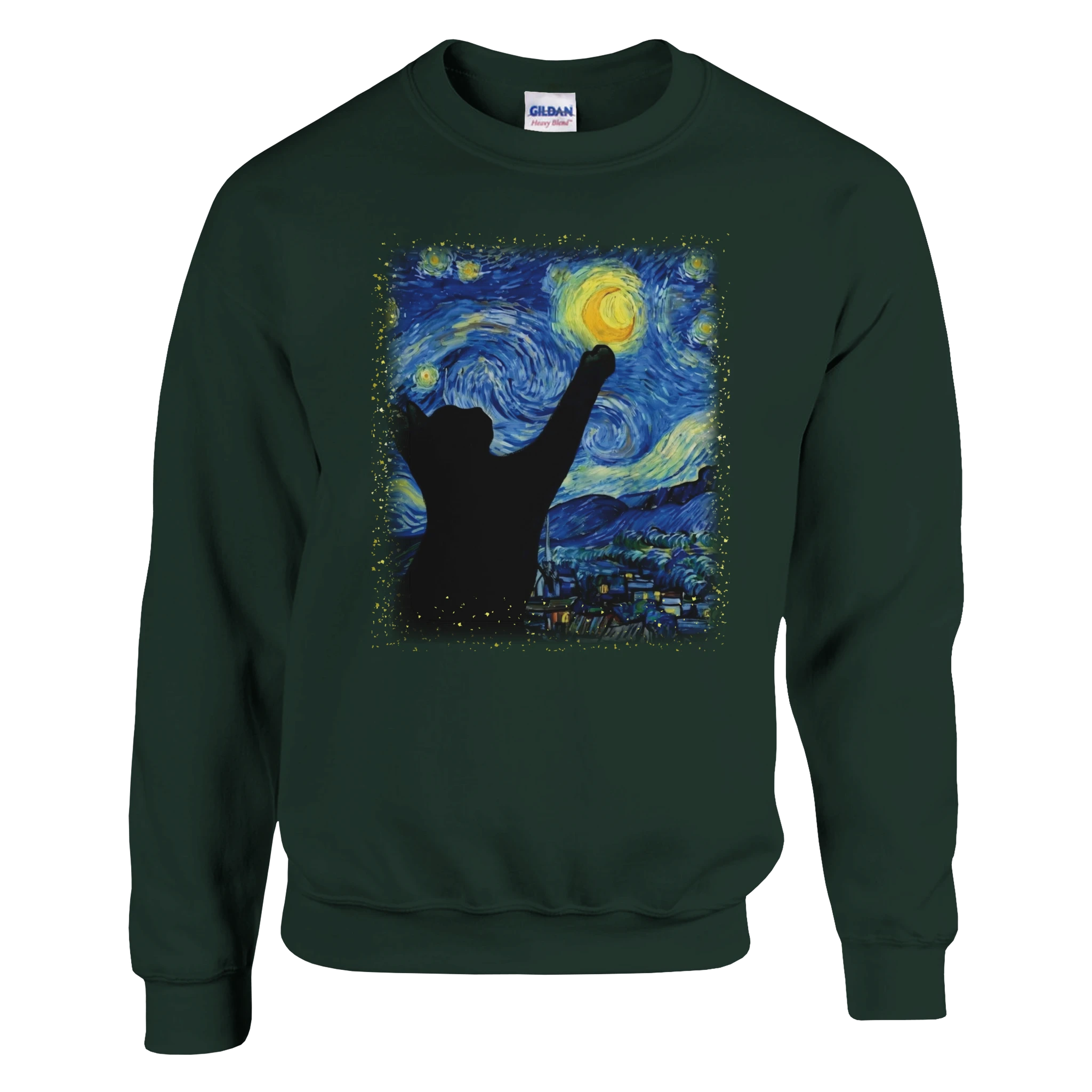 Cat Starry Night Van Gogh Inspired Sweatshirt | My Cat Made Me Buy