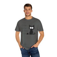 Load image into Gallery viewer, I&#39;m Fine! Frazzled Black Cat Shirt, Unisex 100% Cotton Tee

