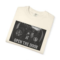 Load image into Gallery viewer, Cat Gang, Open The Door - Summer BBQ Edition T-Shirt