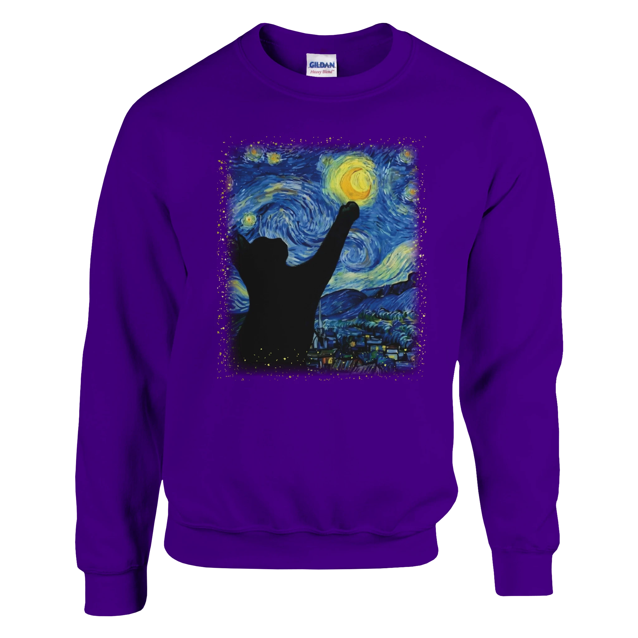 Cat Starry Night Van Gogh Inspired Sweatshirt | My Cat Made Me Buy