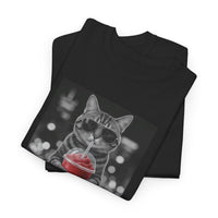 Load image into Gallery viewer, Cat Drinking Patriotic Slushie
