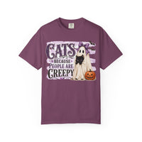 Load image into Gallery viewer, Cats Because People Are Creepy Halloween Cat T-Shirt