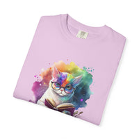 Load image into Gallery viewer, Neon Grumpy Reading Cat