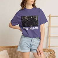 Load image into Gallery viewer, Open The Door – Black Cat Gang T-Shirt