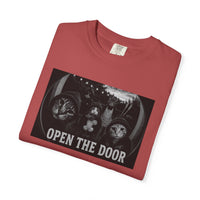 Load image into Gallery viewer, Cat Gang, Open The Door - Summer BBQ Edition T-Shirt