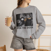 Load image into Gallery viewer, Open The Door – Christmas Cat Gang Sweatshirt