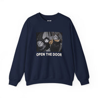 Load image into Gallery viewer, Open The Door – Christmas Cat Gang Sweatshirt