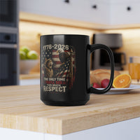 Load image into Gallery viewer, Patriotic Cat Saluting an Eagle Coffee Mug - America 250