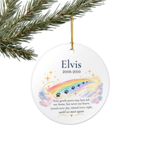 Load image into Gallery viewer, Personalized Cat Memorial Ornament – Loved Every Day, Missed Every Night