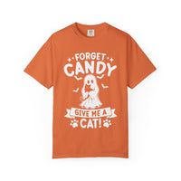 Load image into Gallery viewer, Forget Candy Give Me a Cat Halloween T-Shirt
