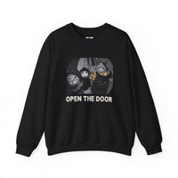Load image into Gallery viewer, Open The Door – Christmas Cat Gang Sweatshirt